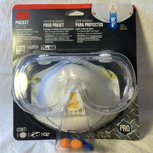 3 Piece Goggles + Ear plugs + Mask Safety Kit 3M